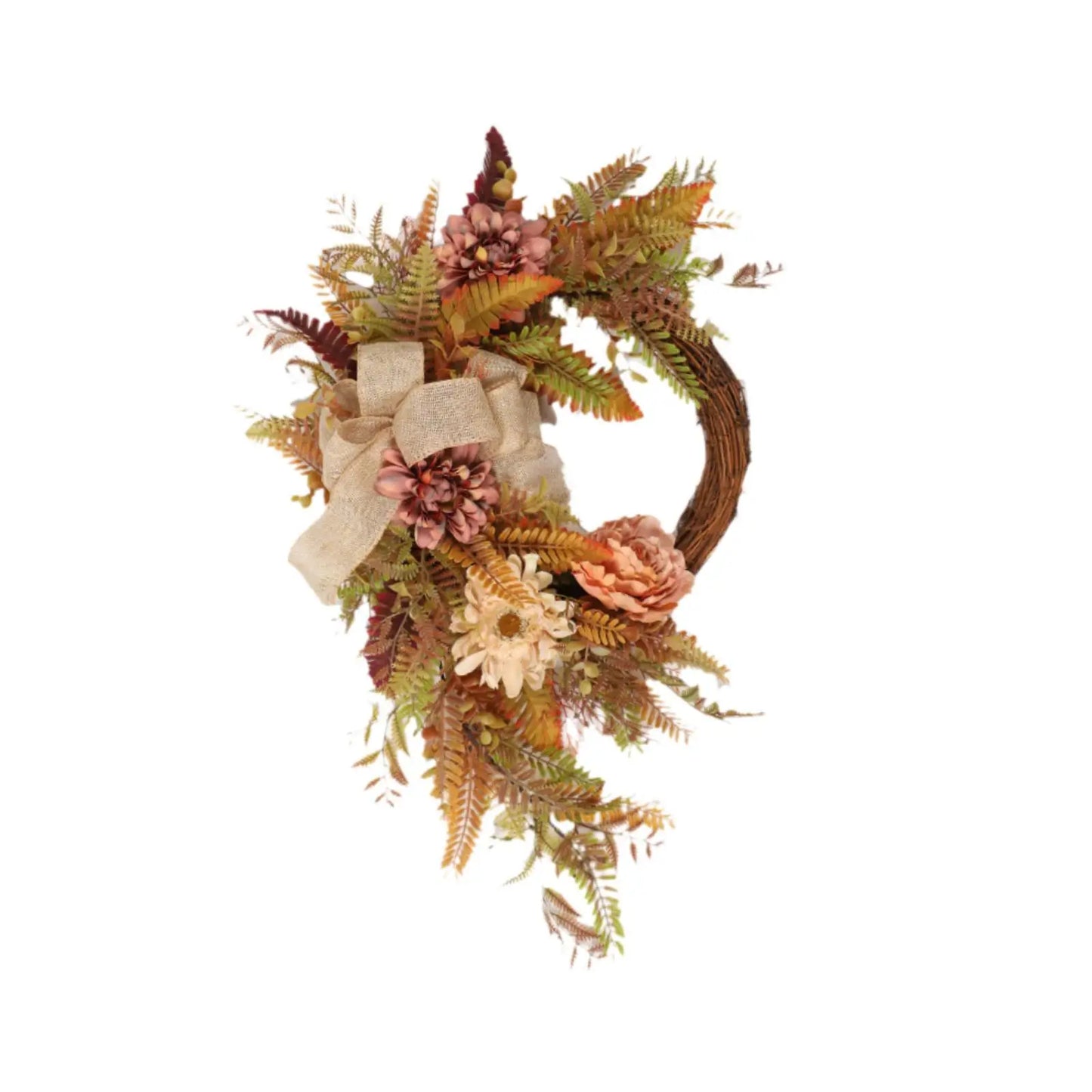 Fall Wreath with Lights Realistic Harvest Wreath Thanksgiving Wreath for Indoor Outdoor Festival Wall Farmhouse Home Decoration