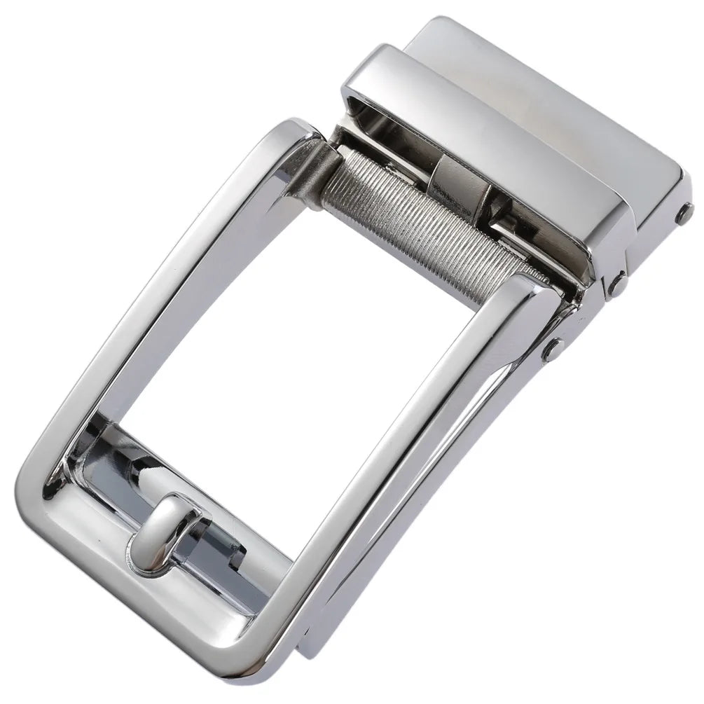 New Men's Business Alloy Automatic Buckle Unique Men Plaque Belt Buckles for 3.5cm Ratchet Men Apparel Accessories