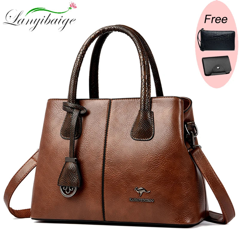 Fashion Crossbody Bags for Women Designer Ladies Purses and Handbags High-quality Soft Leather Women Shoulder Messenger Bags Sac