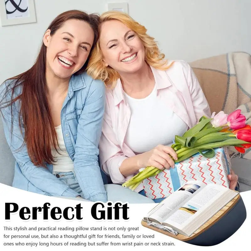Book Pillow Stand Soft Foam Beanbag Reading Book Pillow Adjustable Viewing Angle Stand Pillow For Minimize Neck Strain