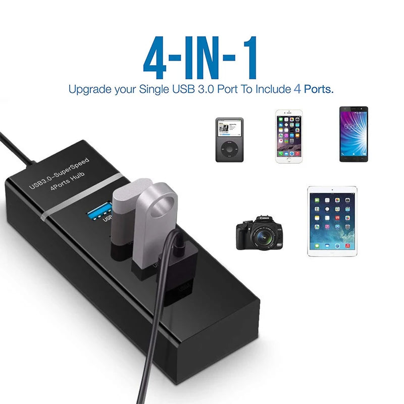 Hub Usb 5Gbps High Speed USB Hub 3 0 Multiple Port For PC Computer Accessories Docking Station Adapter 4-Ports Hab Splitter 3.0