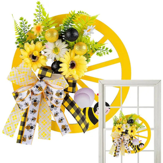 Sunflower Wreaths for Front Door Decoration Wreath Fall Peony Pumpkin Sunflowe for Front Door Festival Celebration Flower Wreath