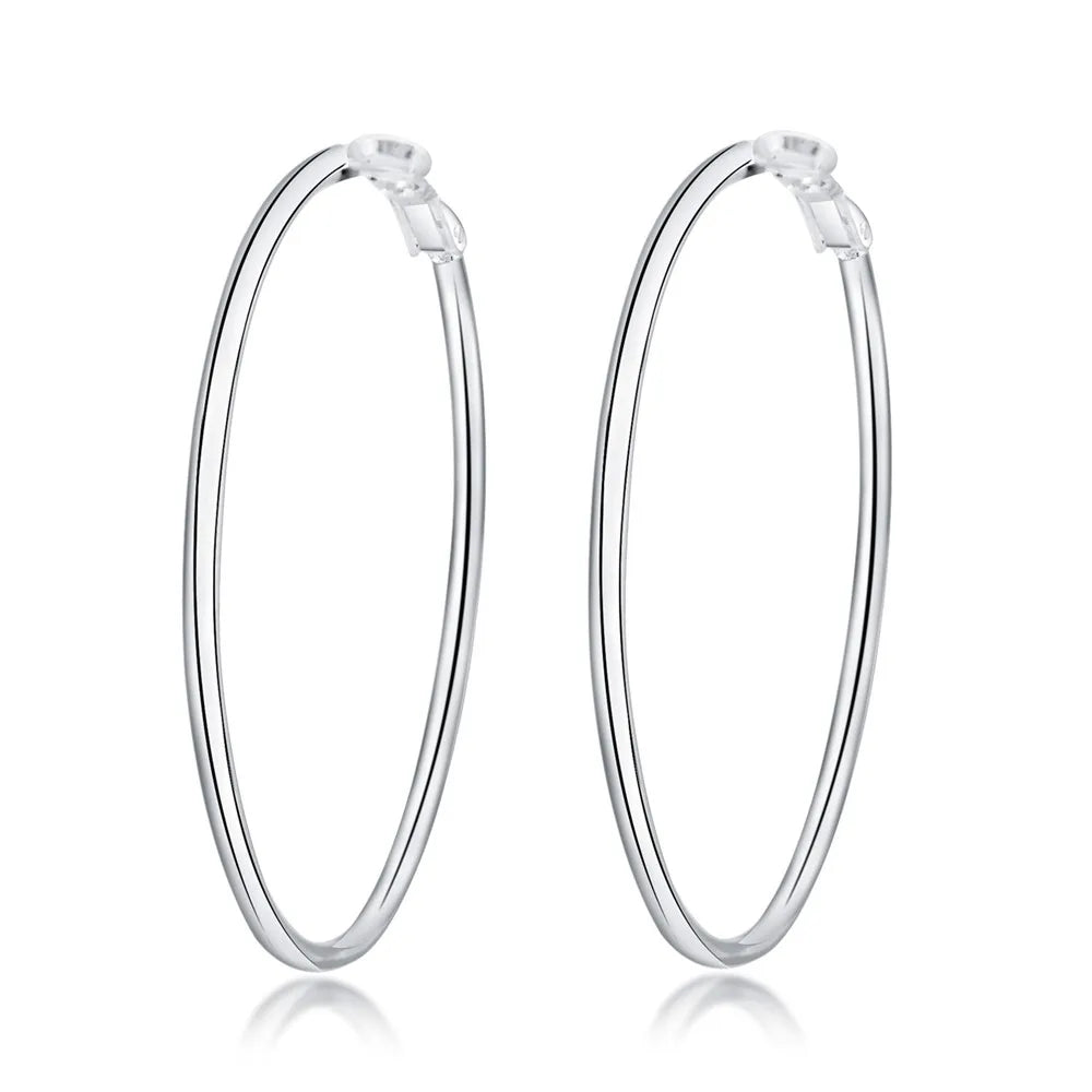 Diameter 5-8cm wholesale 925 sterling silver earrings for women lady girl high quality fashion classic jewelry LE010