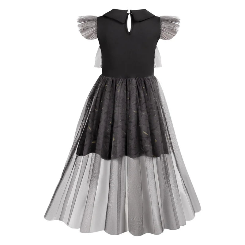 Children Princess Dress Girls Sequin Puff Sleeve Tutu Dress Child Girl Fashion Birthday Party Gown Kids Mesh Dress Summer 2-10Y