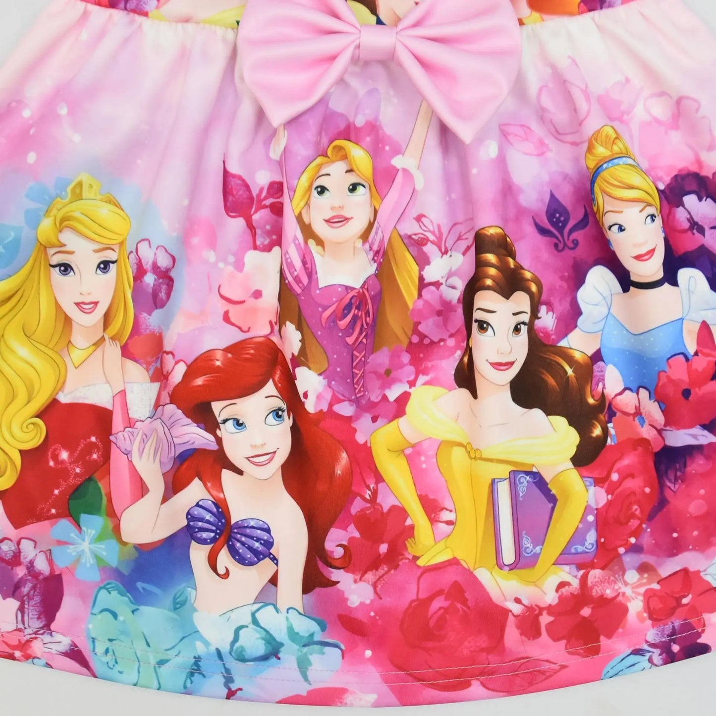 2024 Disney Princess Children's Skirt Mermaid Snow White Cinderella Girl  Dress Skirt  Girl Dress Birthday Gift for Kids