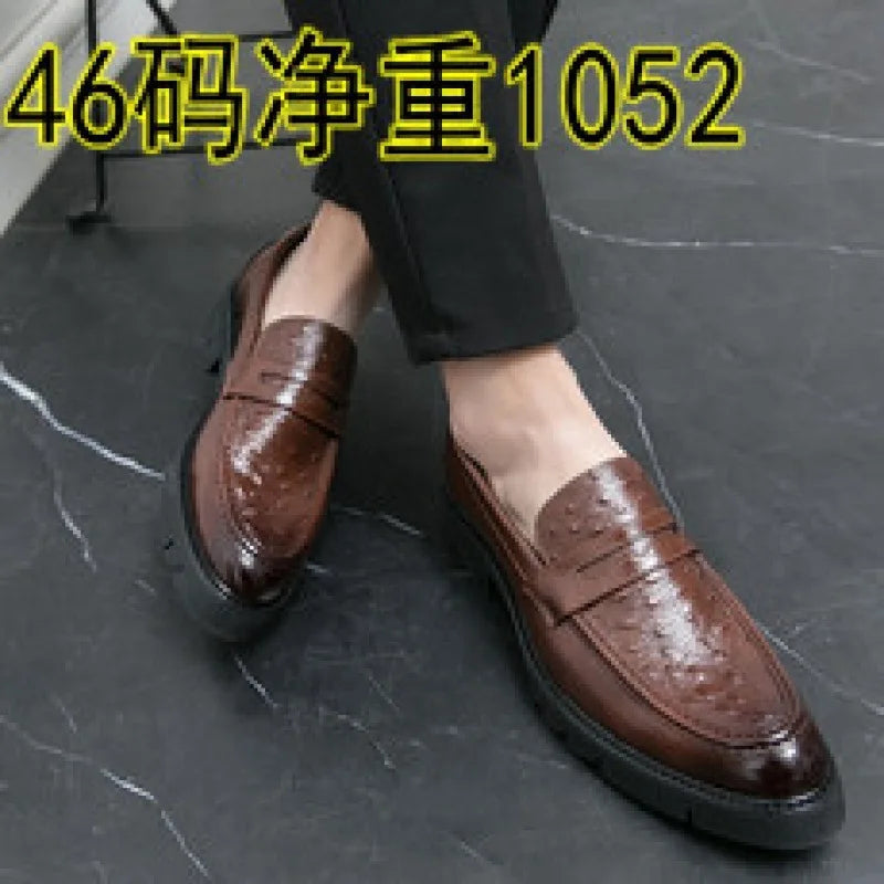 Youth Casual Leather Shoes Men's Korean-Style Retro Business Formal Wear Dress Shoes British Students