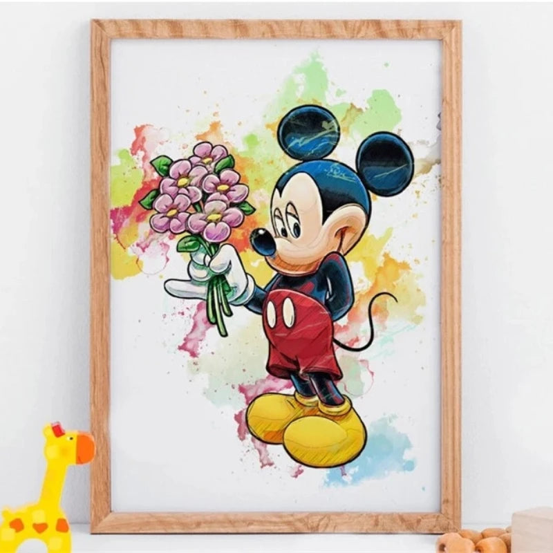 HD Print Disney Canvas Wall Art Cartoon Painting Minnie Pictures Mickey Mouse Home Decor Donald Duck Poster Living Room No Frame