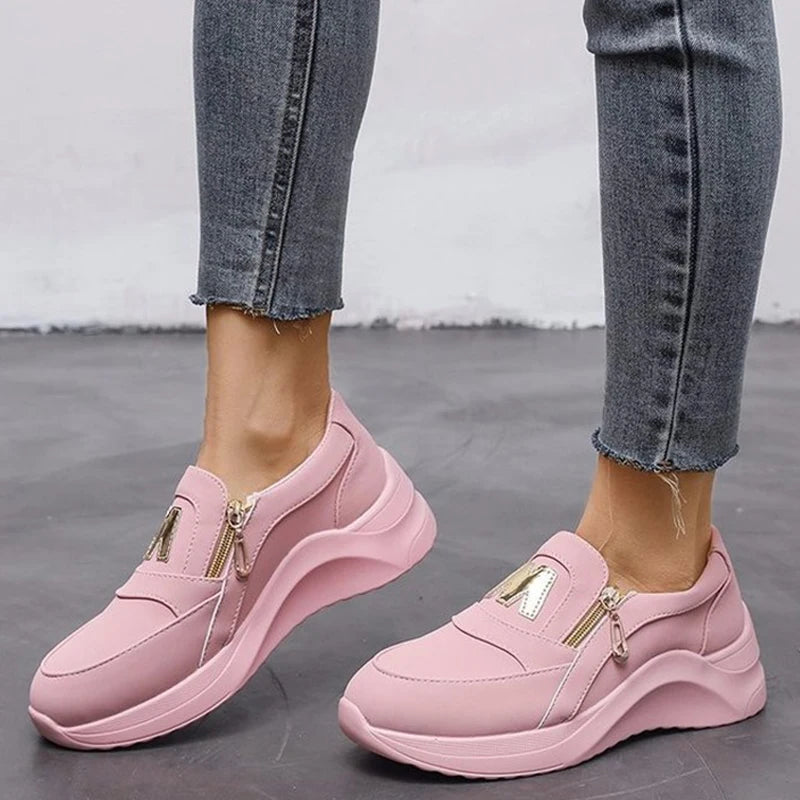 Summer Women Sneakers Platform Slip On Shoes Women Sport Shoes Plus Size Ladies Casual Tennis Shoes Running Shoes