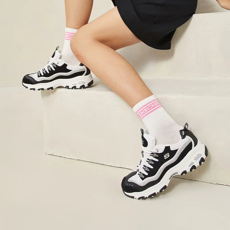 Skechers Original Women Sneakers Woman Fashion Chunky Shoes Sports Tennis Feminino Breathable Walking Ladies Lace Up Sneakers