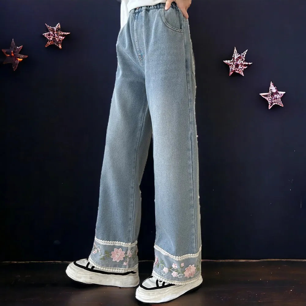 Baby Jeans Pants for Girls Outfits Teenagers Children Clothing  Trousers Spring Autumn Baby Kids Clothes 6 7 8 9 10 11 13 Years