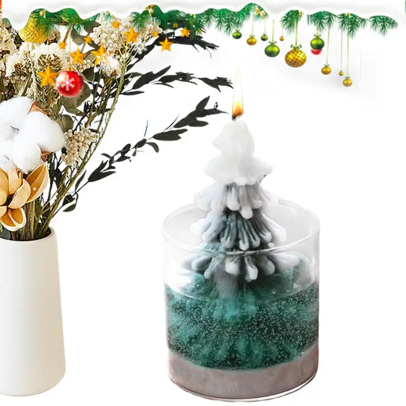 Holiday Scented Candles Winter Pine Tree With Scent  Christmas Candles Gifts for Christmas Party Holiday New Year Decoration