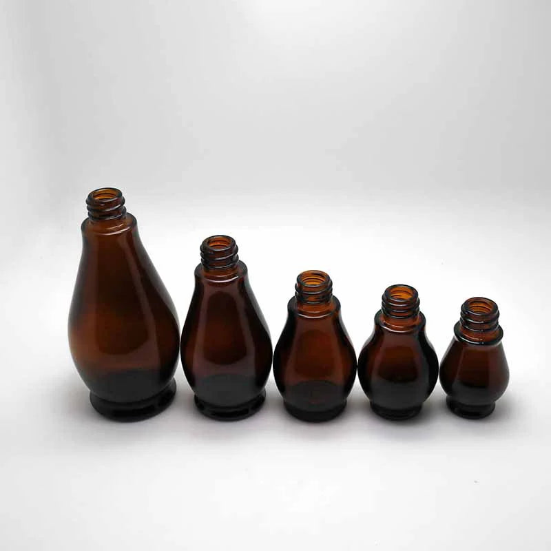 10-100ml Empty Dropper Bottle Amber Essential Oil Glass Aromatherapy Liquid Brown Drop For Massage Pipette Refillable Bottles