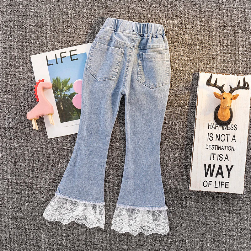 Jeans for Girls Pants Teenagers Kids Clothes Baby Denim Trousers for young Girls Teens Costumes 4 5 6 7 8 9 10 11 12 13 14 Years