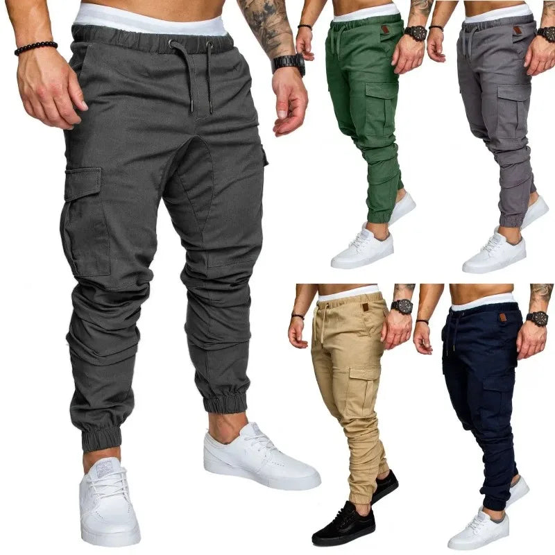 Trade New Workwear Multi-pocket Trousers for Men Woven Fabric Casual Pants Leggings for Men joggers men  military