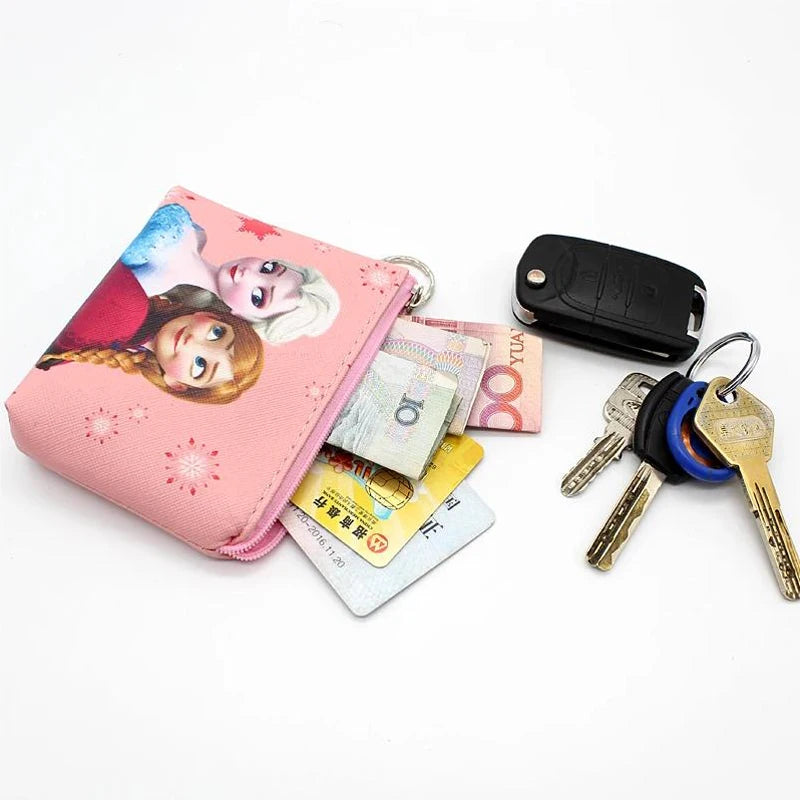 New Cartoon Coin Purse Frozen Elsa Anna Princess Girls Key Case Wallet Children Snow Queen Earphone Bag Women Bank Card Coin Bag