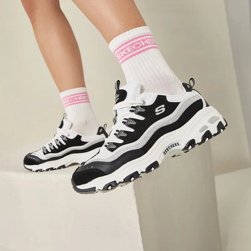 Skechers Original Women Sneakers Woman Fashion Chunky Shoes Sports Tennis Feminino Breathable Walking Ladies Lace Up Sneakers