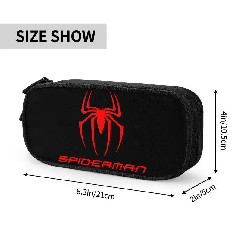 Custom Spiderman Superhero Cartoon Pencil Case for Girls Boys Large Capacity Pen Bag Box School Supplies