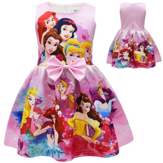 2024 Disney Princess Children's Skirt Mermaid Snow White Cinderella Girl  Dress Skirt  Girl Dress Birthday Gift for Kids