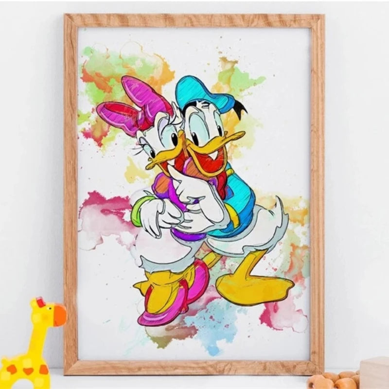 HD Print Disney Canvas Wall Art Cartoon Painting Minnie Pictures Mickey Mouse Home Decor Donald Duck Poster Living Room No Frame