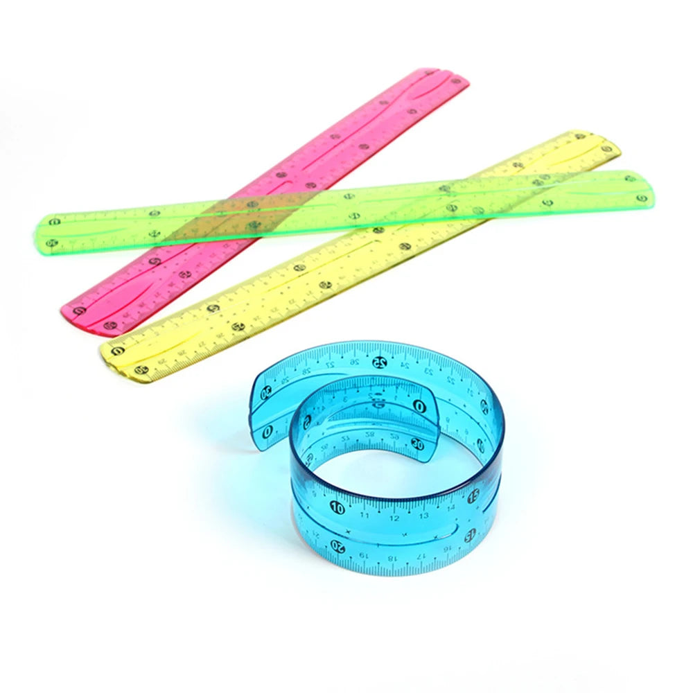 Soft Ruler 30cm Flexible Ruler Multi Color Creative Stationery Rule School Supply Student stationery ruler Folding ruler