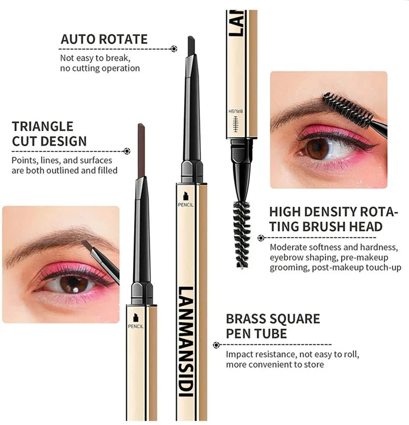 Eyebrows Pencil High Quality Professional Makeup Double Head Eye Brow Pen With Brush Cosmeticos New Beauty Waterproof Cosmetic