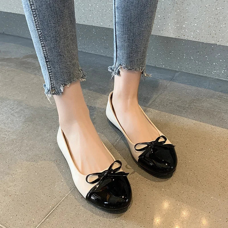 Fashion Ballerina Women's Flats Shoes Woman Slip-on Loafers Elegant Bow-knot Flat Shoes Ladies Mother Shoes Zapatos De Mujer