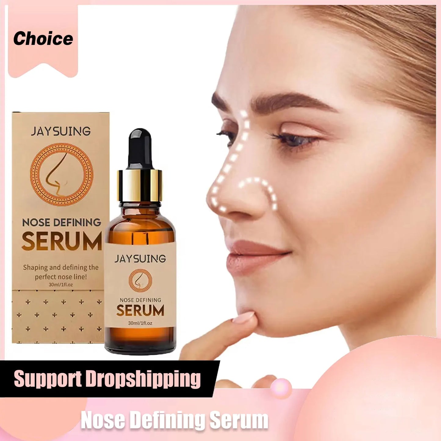 Nose Defining Serum Reduce Nose Size Thin Nose Enhance Shape Firming Beautiful Lift Care Tightening Nose Remodeling Essence 30ml