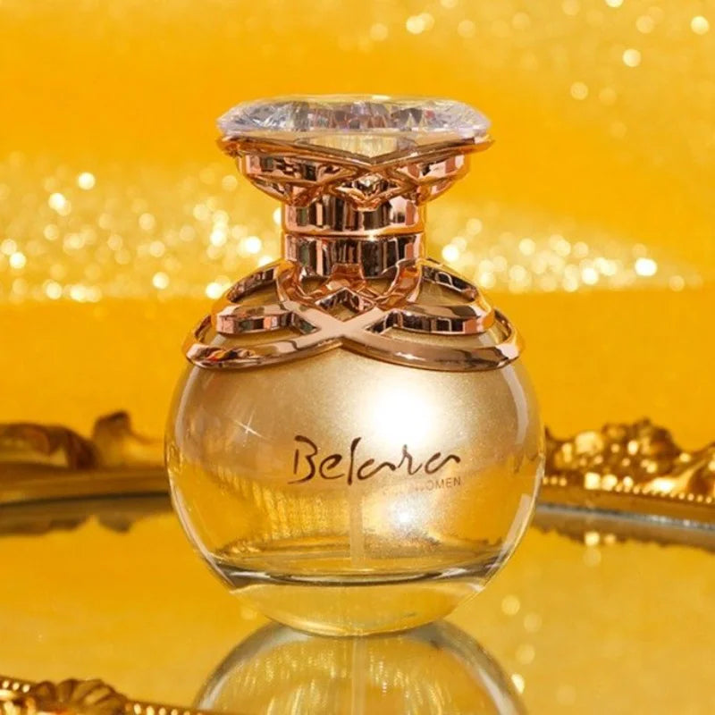 Golden Fruity Perfume Long Lasting Elegant Scent Pear Freesia Vanilla Musk Notes Luxury Fragrance Women Sweet Floral Fragrance