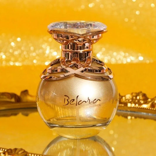 Golden Fruity Perfume Long Lasting Elegant Scent Pear Freesia Vanilla Musk Notes Luxury Fragrance Women Sweet Floral Fragrance