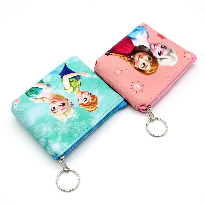 New Cartoon Coin Purse Frozen Elsa Anna Princess Girls Key Case Wallet Children Snow Queen Earphone Bag Women Bank Card Coin Bag