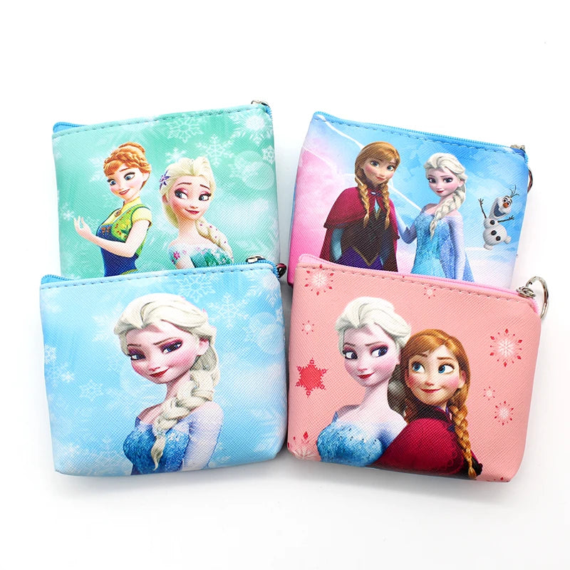 New Cartoon Coin Purse Frozen Elsa Anna Princess Girls Key Case Wallet Children Snow Queen Earphone Bag Women Bank Card Coin Bag