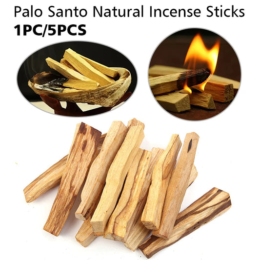 1Pc Peruvian Holy Wood Palo Santo Aura Spiritual Cultivation Aromatherapy Burning Releases a Unique Aroma for Yoga