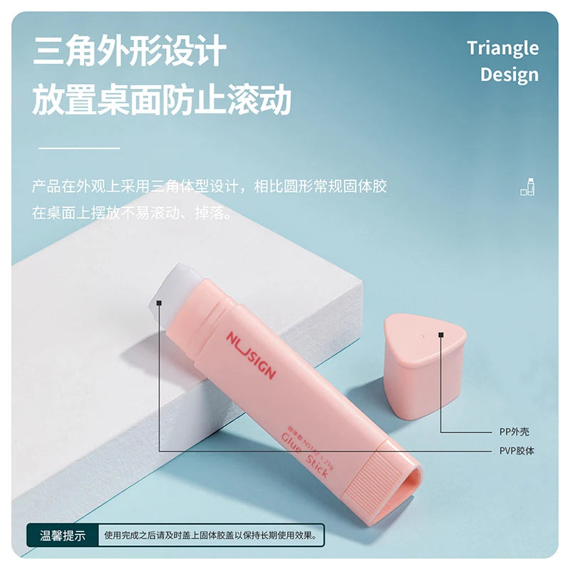 8/13/21pcs Deli Triangle Solid Glue Stick Cute High Viscosity Handmade Diy Financial Glue School Office Stationery Supplies