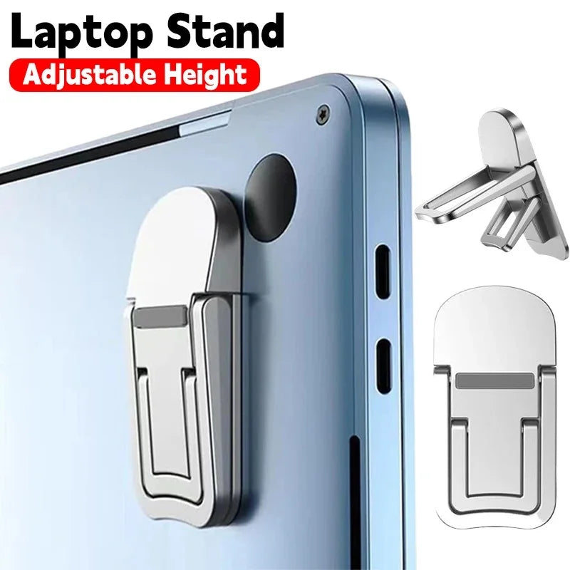 Portable Laptop Stand Computer Keyboard Riser Lift Self-Adhesive Foldable Invisible Notebook Accessory Adjustable Height Stand