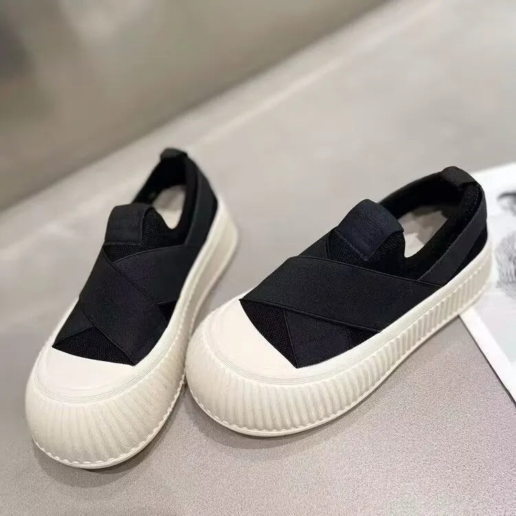 Fashion Versatile Breathable Sports Shoes 2023 Spring/Summer New One Step Lazy Shoes Thick Sole Elevated Casual Women's Shoes