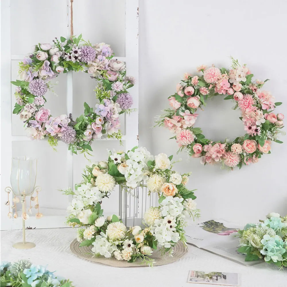 Peony Wreath Flower Wreath Front Door Fall Wreath Autumn Wreaths For Wedding Wall Indoor Outdoor Decor