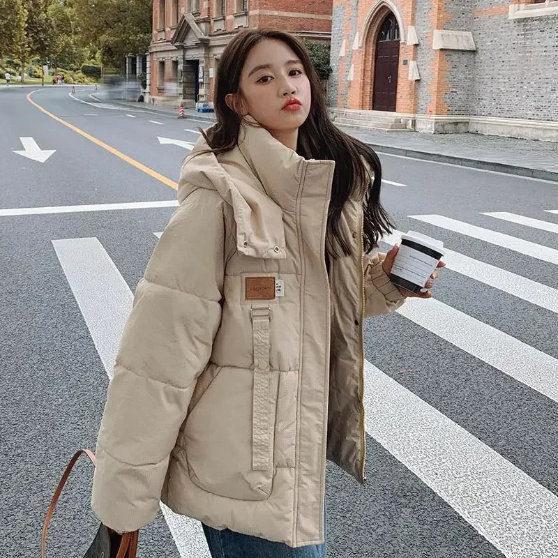 Thick Loose Casual Women's Coat Korean Style Clothing New in Outerwears Lady Parka Cheap Cold Modern Great Hot Hoodie Jacket