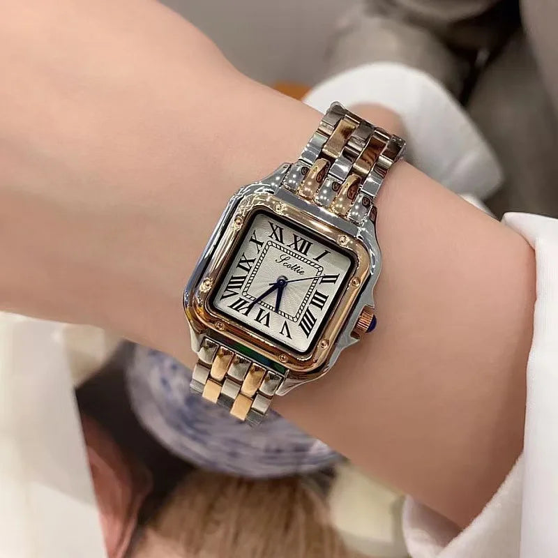 Luxury Women Watch Stainless Steel Quartz Ladies Watches Gift Ladies Quartz Wristwatch Female Clock