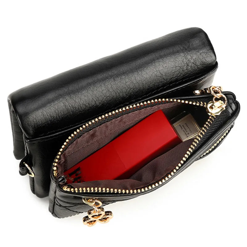 Brand Multifunction Short Purse Fold Women Wallets Soft Leather Double Zipper Wallet With Wrist strap Ladies Carteira Feminina