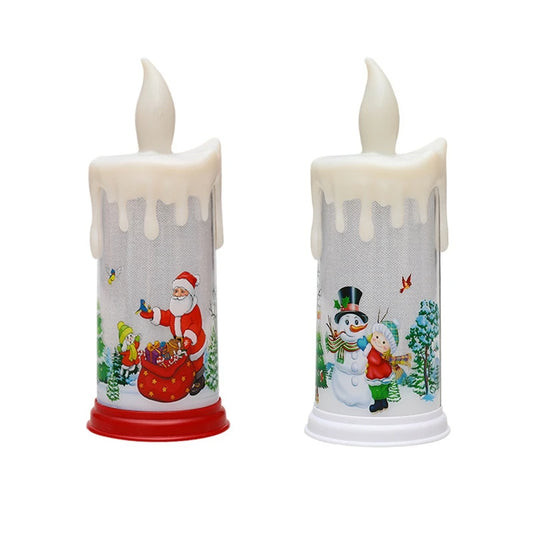 Candle Light Flameless Taper Candles Christmas Electric Candle Christmas Artificial Candle Decorative Night Lights