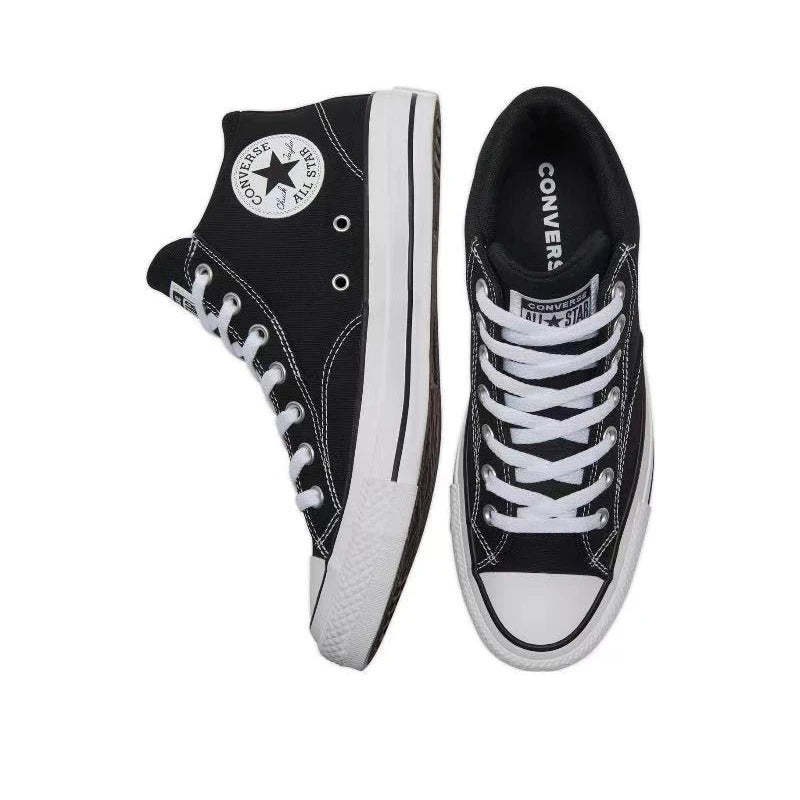 Converse Chuck Taylor All Star Malden Street Retro Anti slip and Wear resistant Middle Top Canvas Shoes for Men and Women