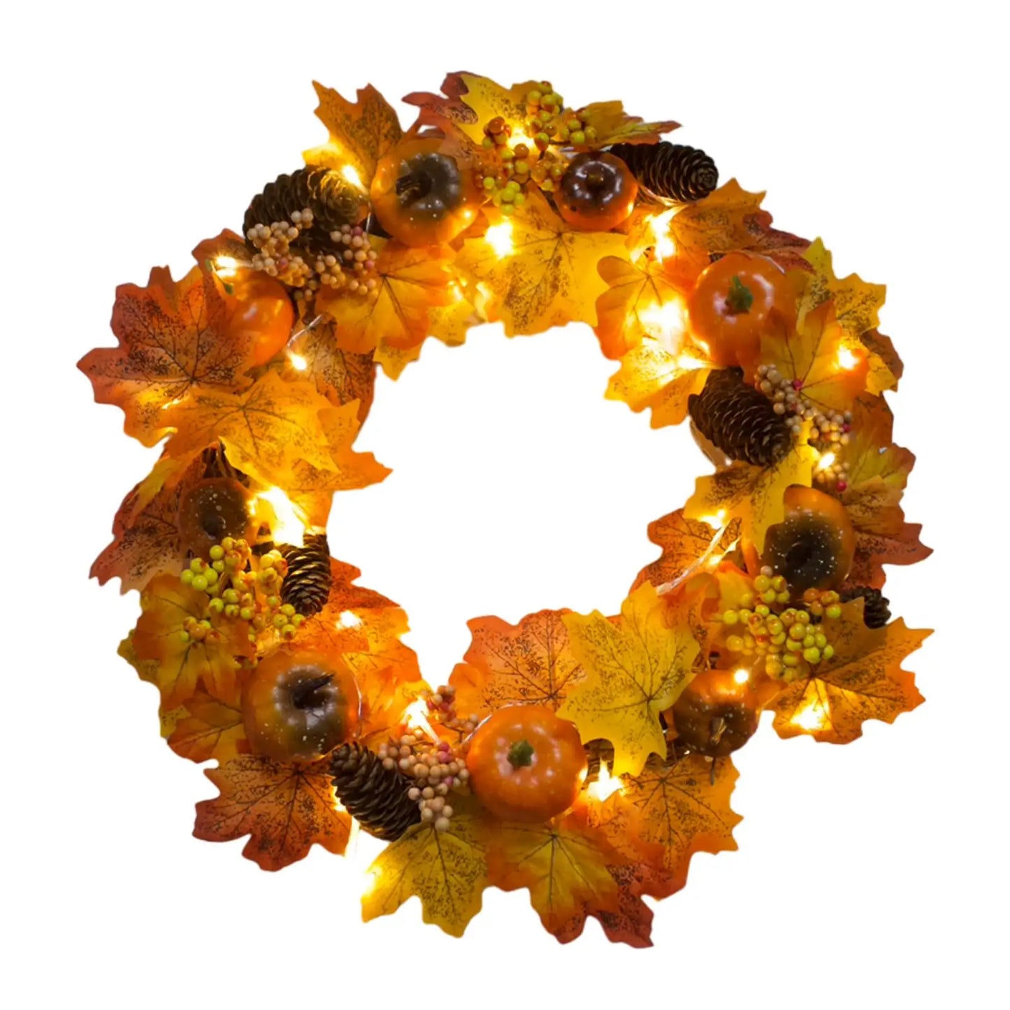 Autumn Pumpkin Wreath Artificial Pumpkins Autumn Wreath Fall