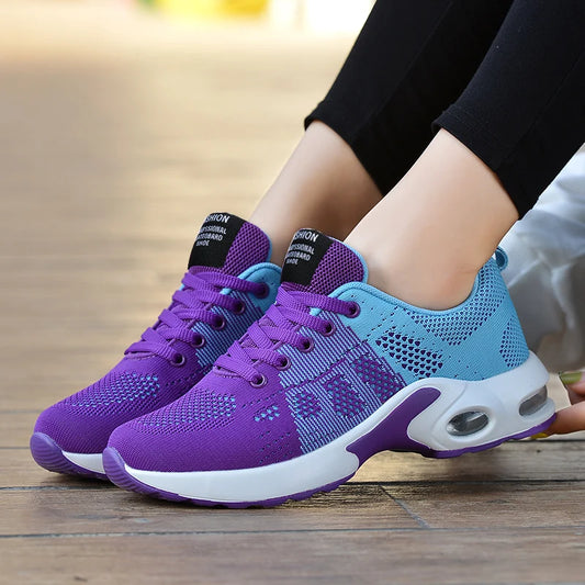 Women Sneakers Sports Tennis Cushion Running Shoes Lace Up Breathable Leisure Outdoor Sneakers Shoes for Women Zapatos De Mujer