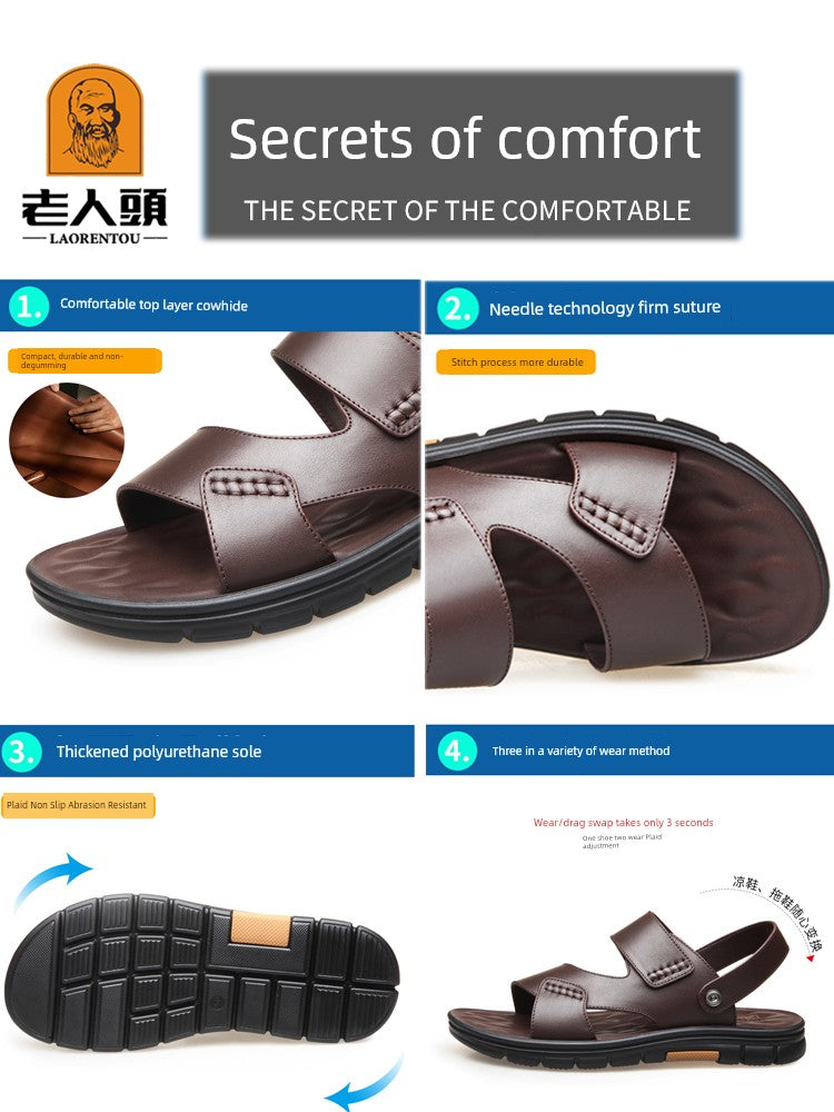 Old Head Summer Daily Casual Genuine Goods Men Sandals