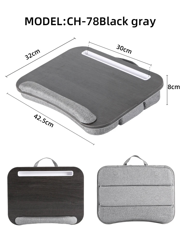 Mumucc Multifunctional Lapdesk With Adjustable Height For Laptops, Tablets,Mobiles,With Cushion And 30CM Slot,Office Nap Pillows
