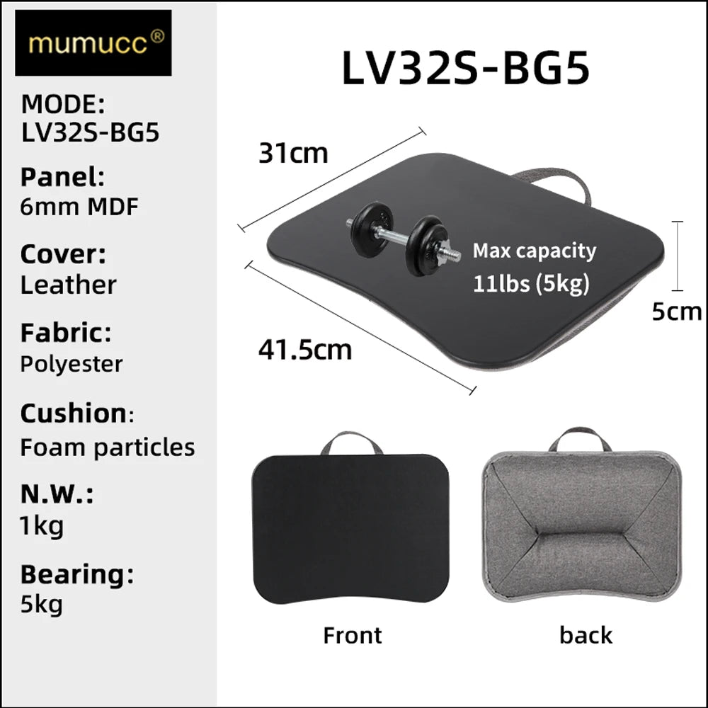 MUMUCC Multifunctional  Portable Car Laptop Table,Large Particles Pillow Desk in Bed,Small Computer Desk,Gaming Mouse Pad