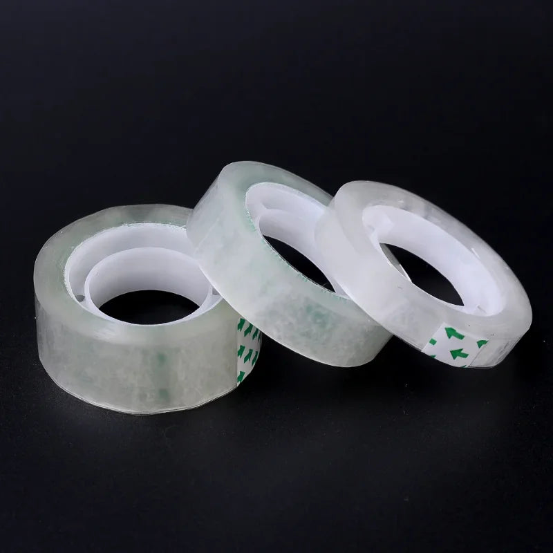 1-10 Rolls Transparent Tape Refills 18/12/8mm Clear Tape Refills for Dispenser Invisible Tapes for Office Home School Supplies