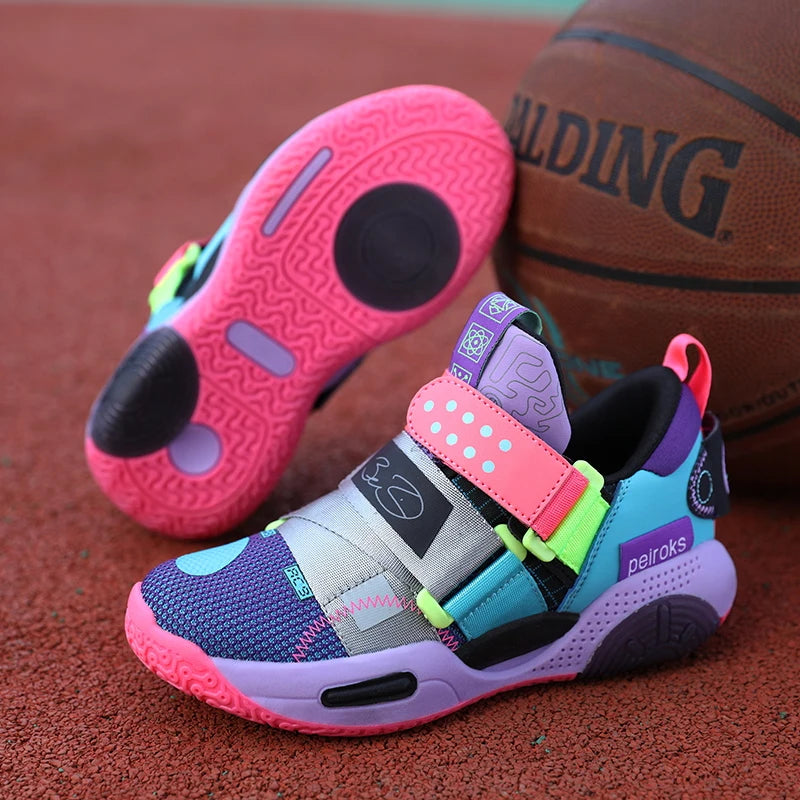 2022 New Children's Basketball Shoes For Boys Girls Non-slip Kids Sport Shoes Lightweight Outdoor Sneakers Trainers Footwear