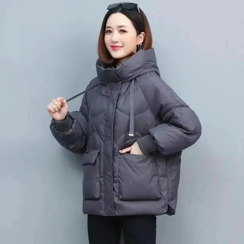 Winter Clothes Women Basic Jackets Warm Thick Down Cotton Jacket Female Short Hooded Fashion Padded-Cotton Jacket Parkas Mujer 2