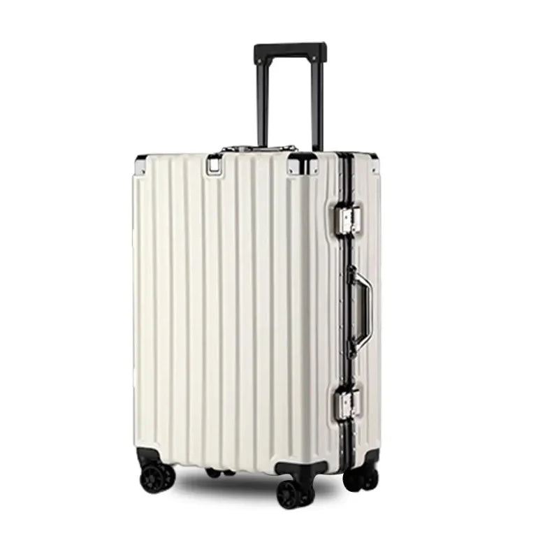 Aluminum Frame Suitcase Boarding Universal Wheel Luggage Case Lightweight Trolley Case Combination Lock 20/22/24/26 Inch